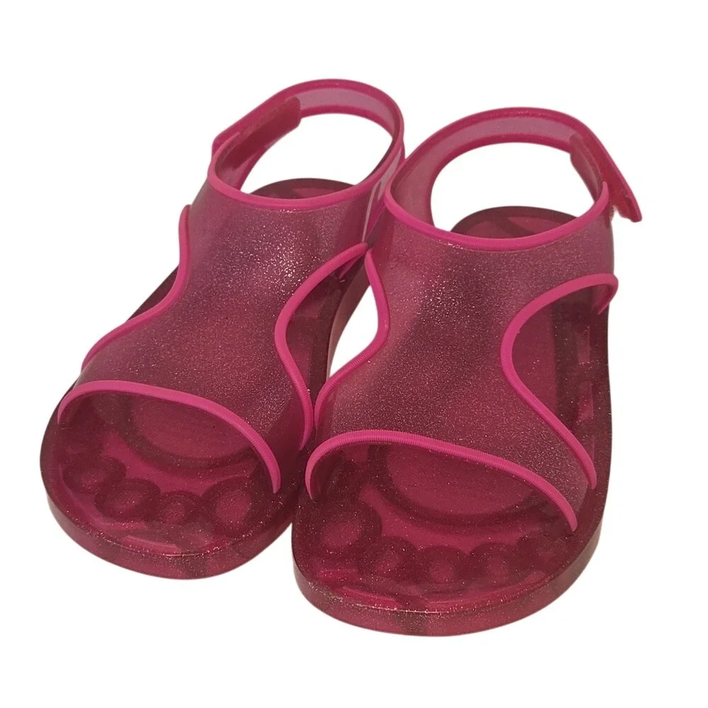 Mini Melissa Grendene Girl's‎ Ankle-Strap Flat Sandal Pink Jelly - Size 4